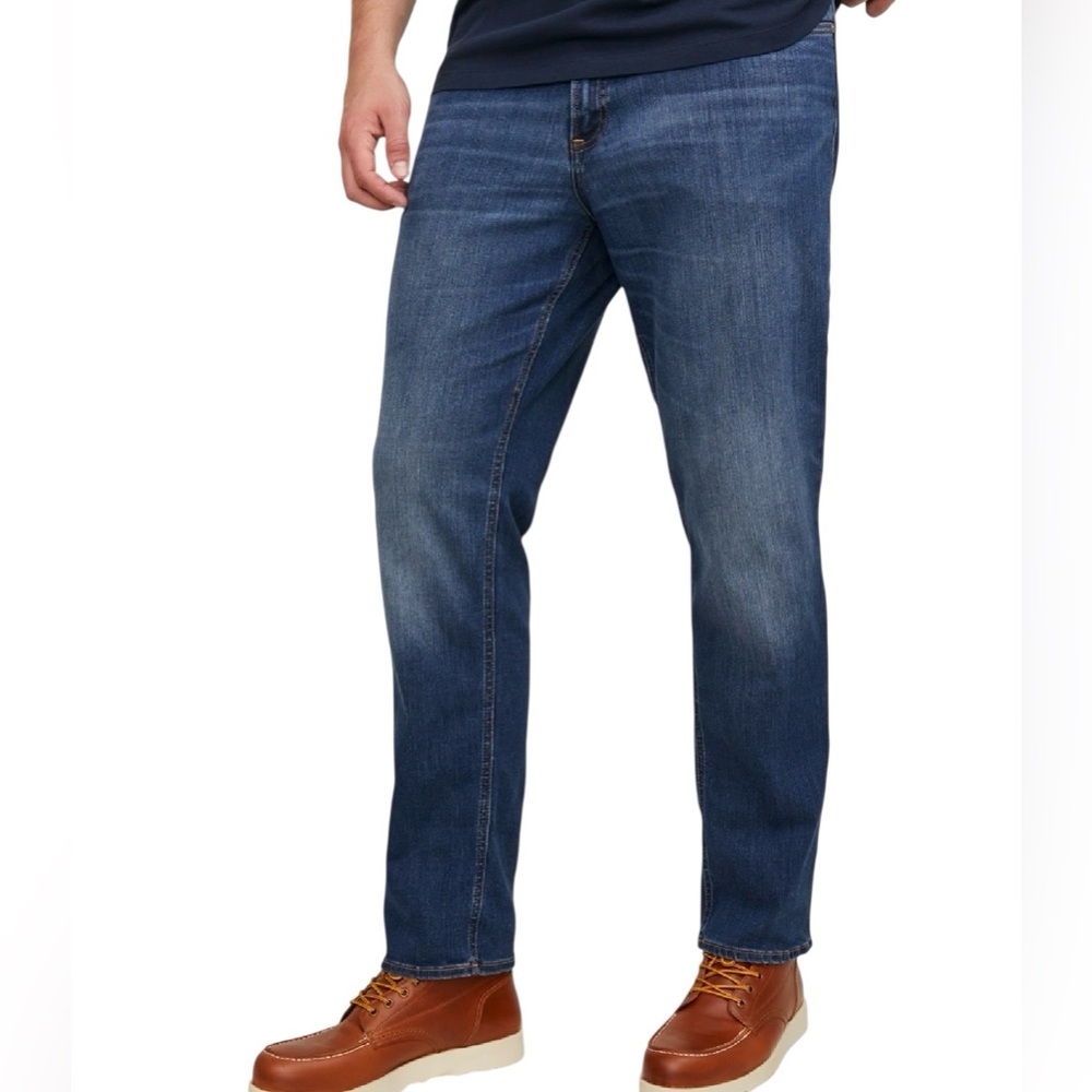 NWT Jack & Jones Men's Slim Straight Tim Blue Jeans Size 44